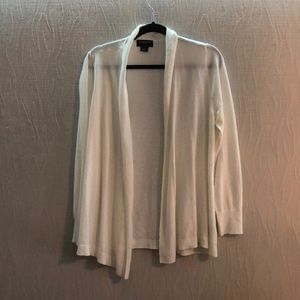Liz Claiborne size large open white cardigan